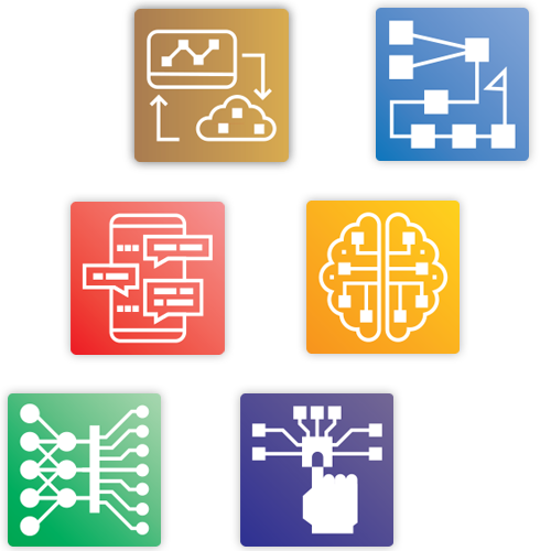 AIPpetizer team helping businesses Illustration of friendly AI helping businesses